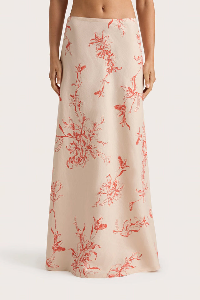 Antibes Maxi Skirt Leilani Vermilion - Final Sale Antibes Maxi Skirt Leilani Vermilion - Final Sale