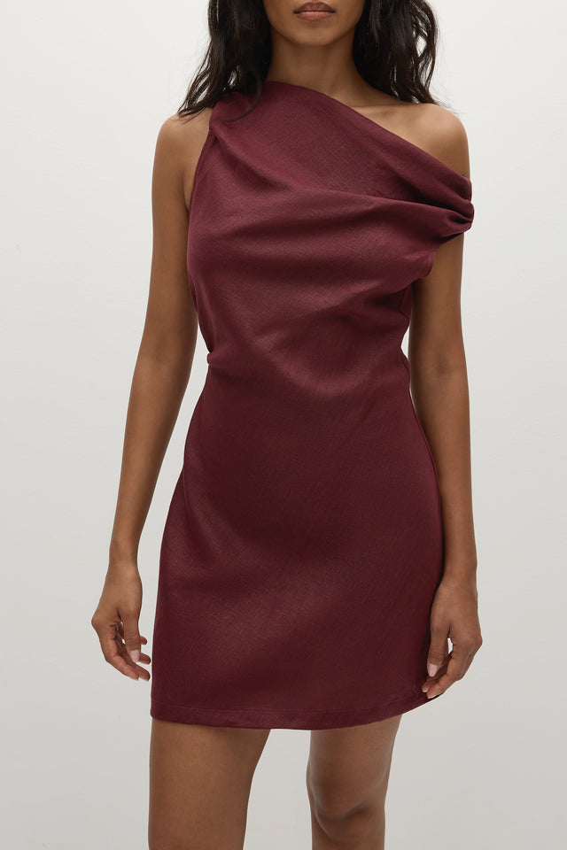 faithfull the brand one shoulder dress Marga Mini Dress Escondido Floral