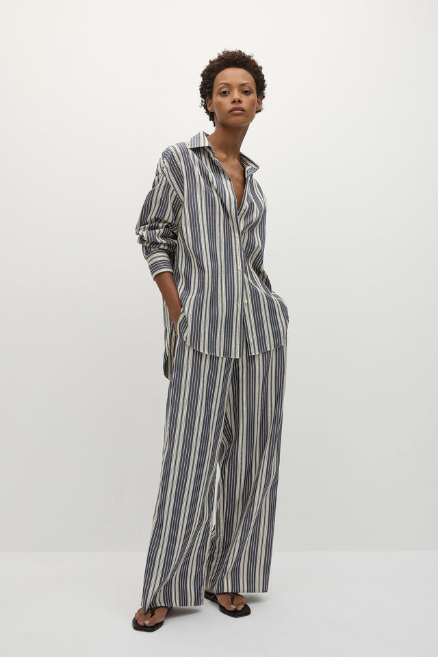 Rena Pant Antique Navy Stripe