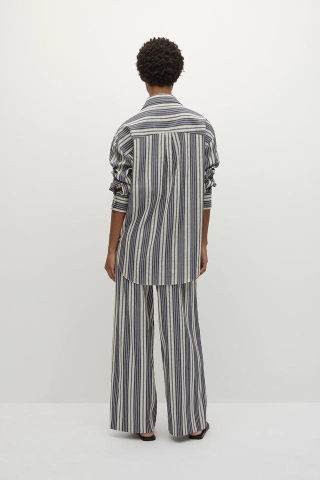 Rena Pant Antique Navy Stripe