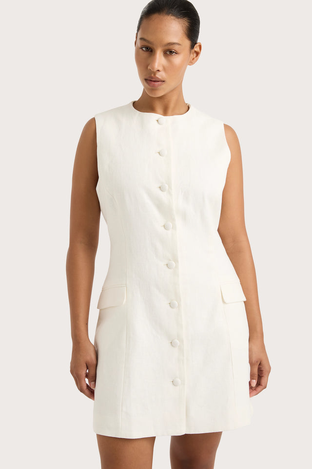 Jane Mini Dress White - Final Sale Faithfull the Brand Jane Mini Dress White - Final Sale Faithfull the Brand