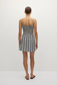 Corah Mini Dress Antique Navy Stripe