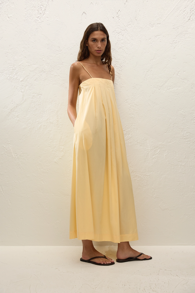 Lopez Midi Dress Banana - Final Sale, S / Banana Lopez Midi Dress Banana - Final Sale, S / Banana