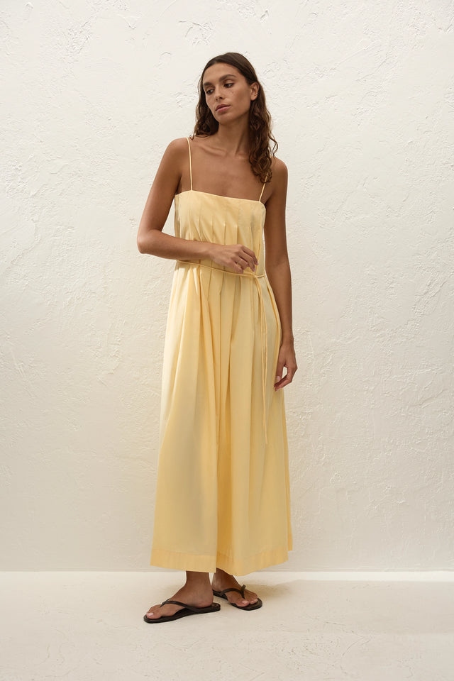 Lopez Midi Dress Banana - Final Sale, S / Banana Lopez Midi Dress Banana - Final Sale, S / Banana