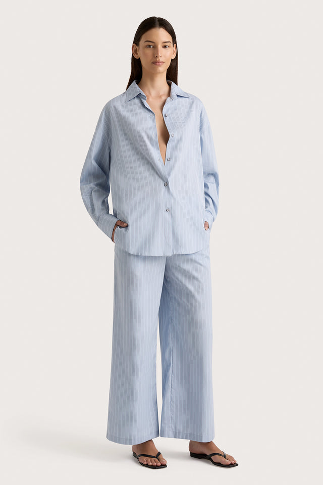 Freja Pant Blue Pinstripe