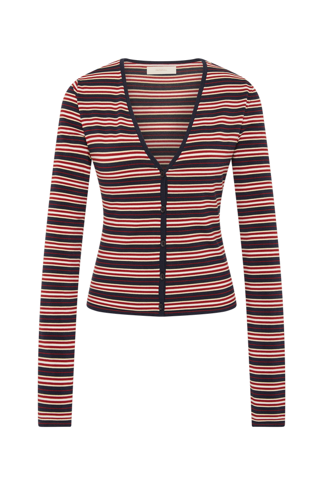 Doris Cardigan Cila Stripe Navy