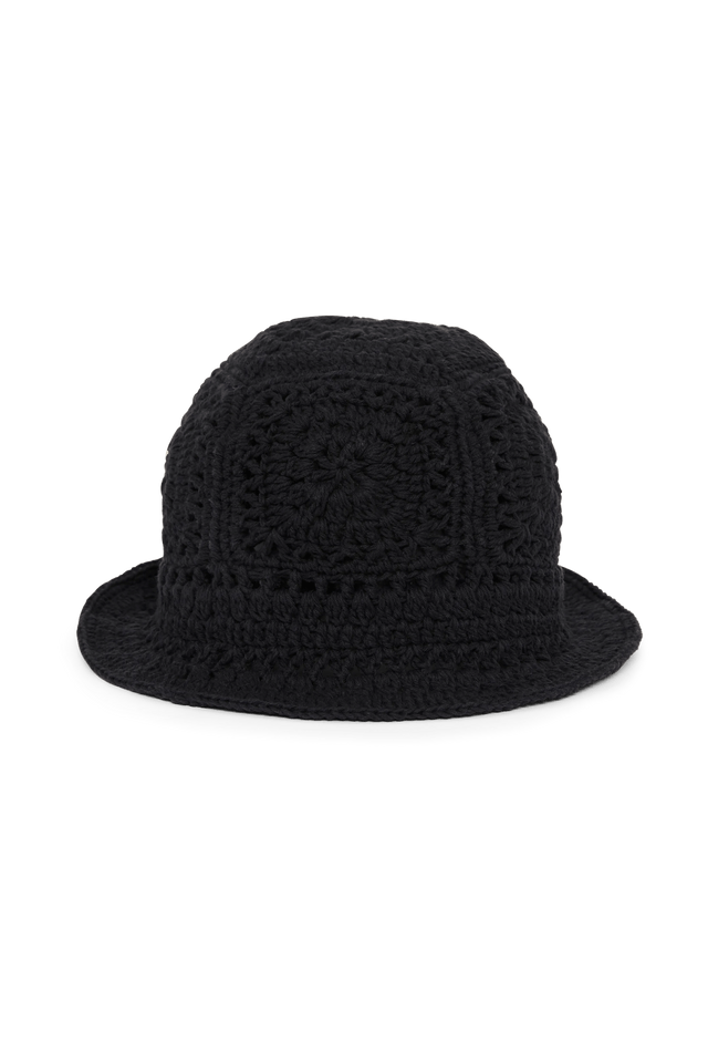 Cala Bianca Crochet Hat Black