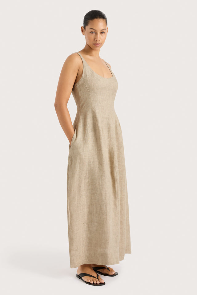 Sanne Midi Dress Oatmeal