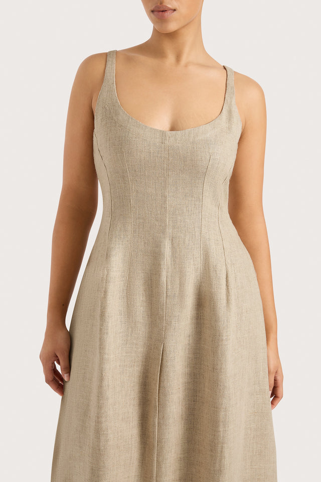 Sanne Midi Dress Oatmeal