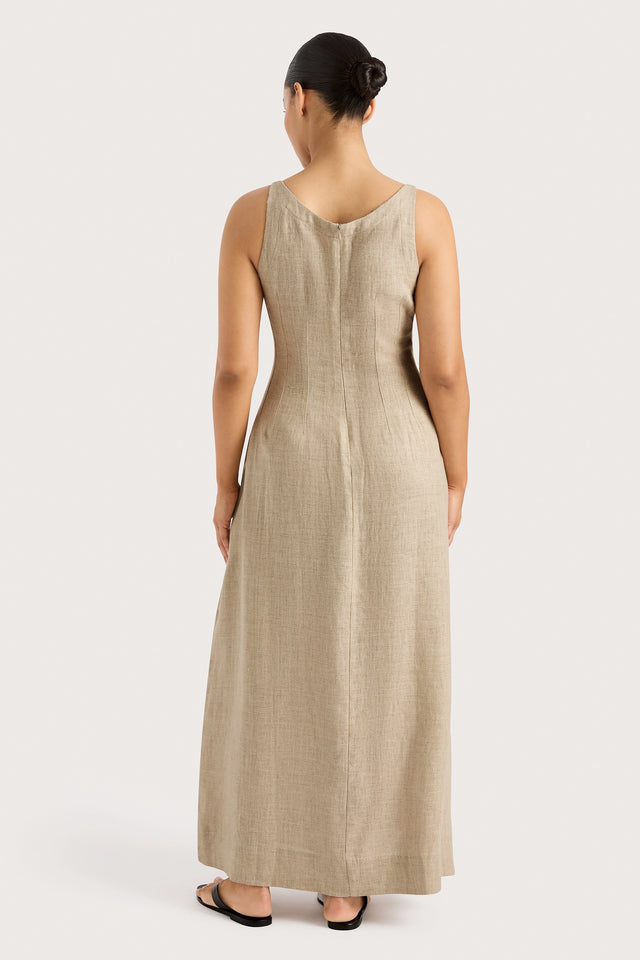 Sanne Midi Dress Oatmeal