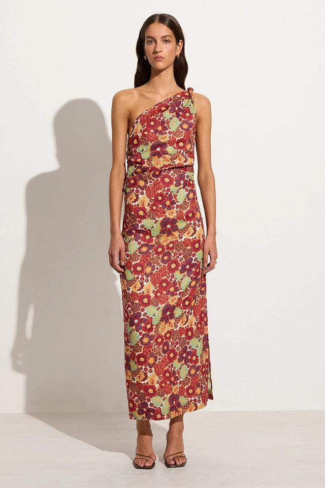 Jomana Midi Dress La Mira Floral Ruby