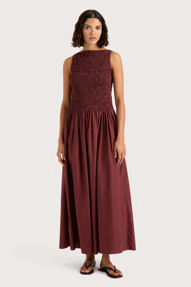 Margot Midi Dress Bordeaux