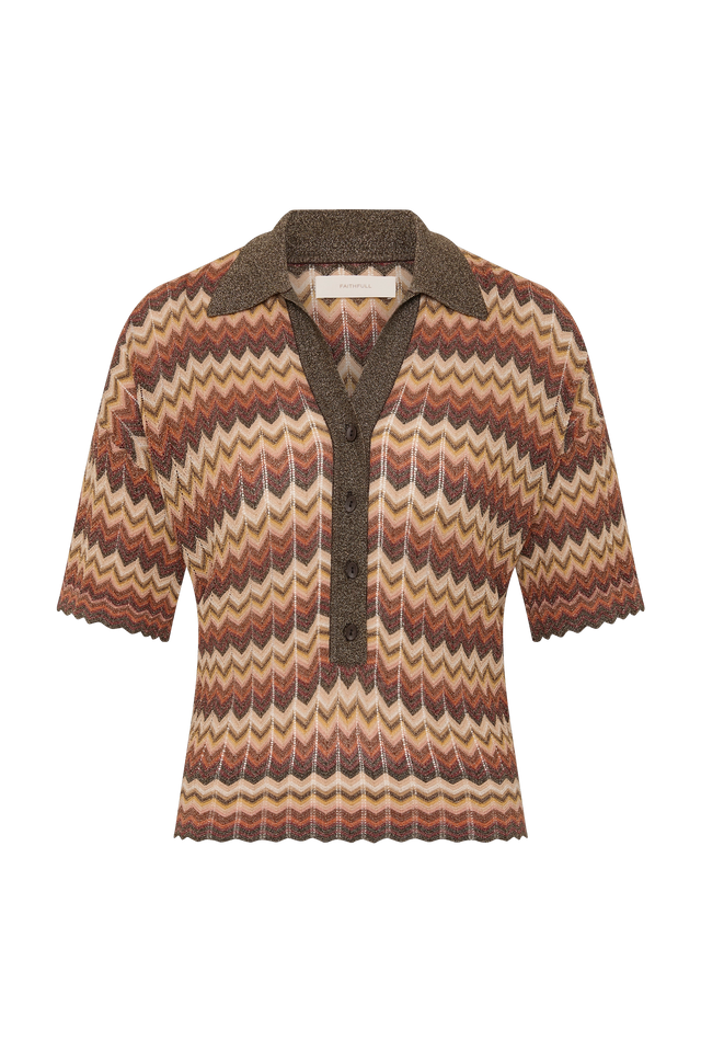 Raya Polo Top Lais Stripe