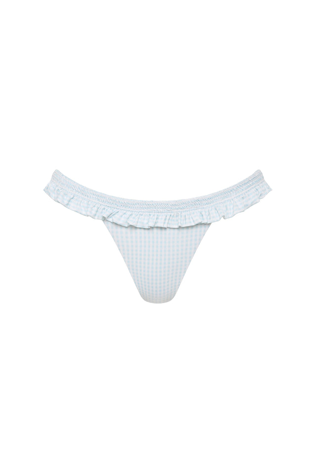 Esterel Bikini Bottom Gingham Sky Blue