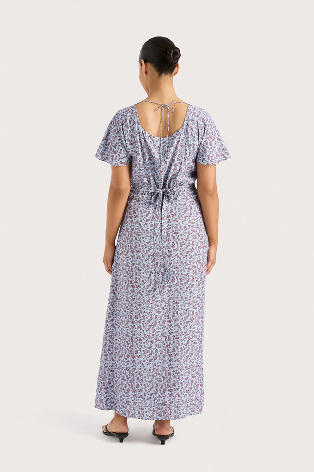 Aurelia Midi Dress Amaryllis Floral Blue - Final Sale Faithfull the Brand Aurelia Midi Dress Amaryllis Floral Blue - Final Sale Faithfull the Brand