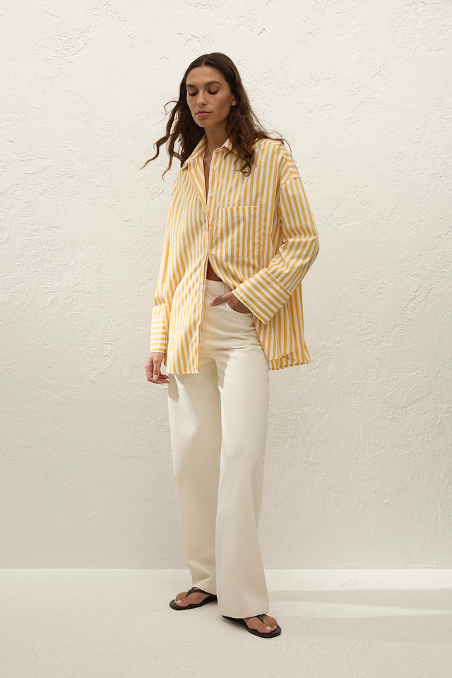 Clemente Shirt Orozco Stripe Mustard