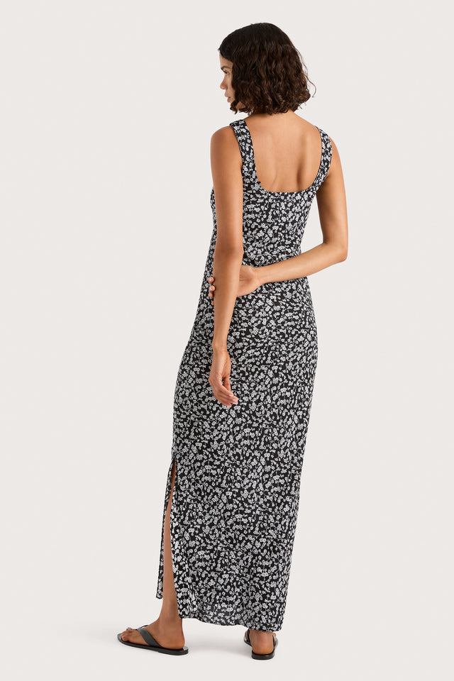 Olivia Maxi Dress Amaryllis Floral Black