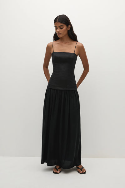faithfull the brand black maxi dress Faithfull | Women's Lenise Maxi Dress Black - Final Sale