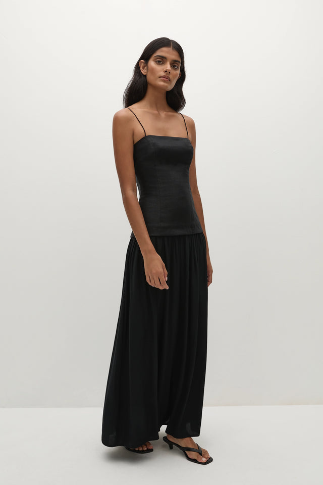 faithfull the brand black dress $290 Faithfull The Brand Women's Black Andressa Midi Dress Size US 2