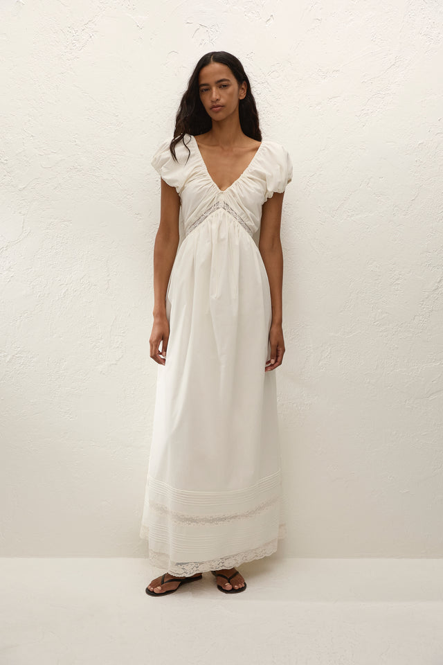 Elodia Maxi Dress Mila Lace Ivory