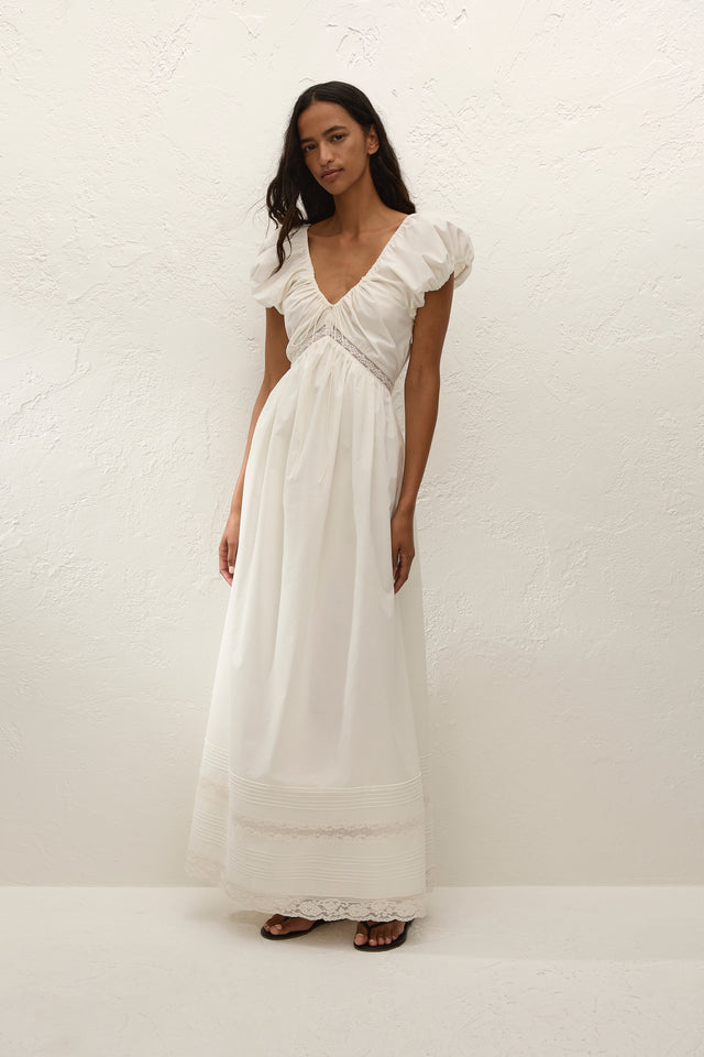 Elodia Maxi Dress Mila Lace Ivory