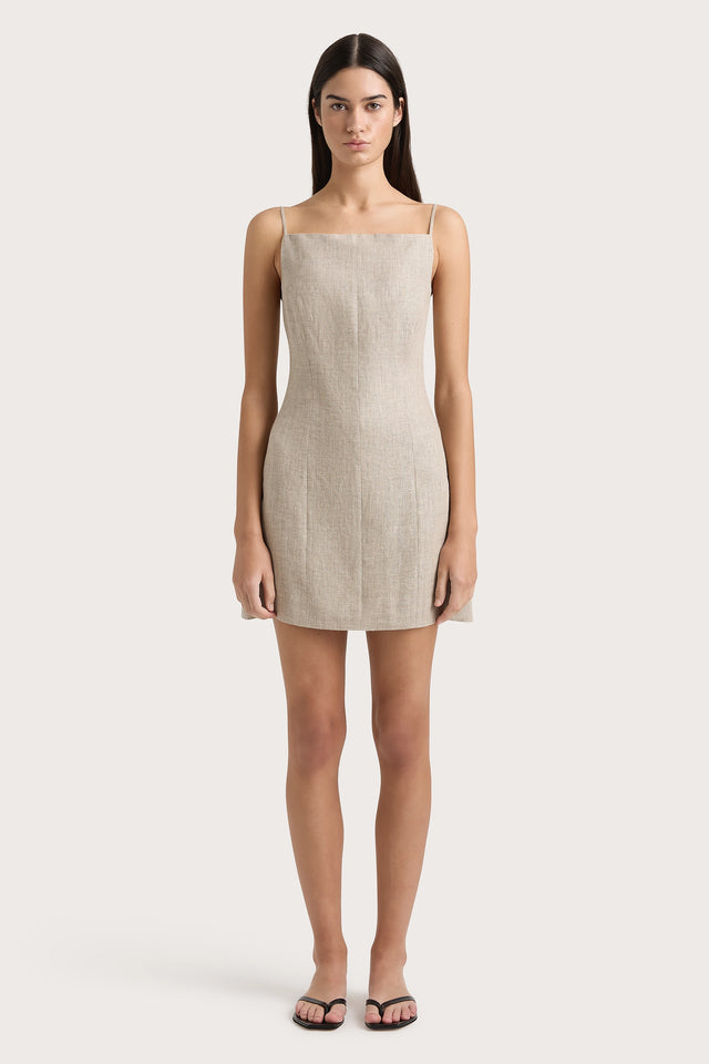 Poet Mini Dress Oatmeal