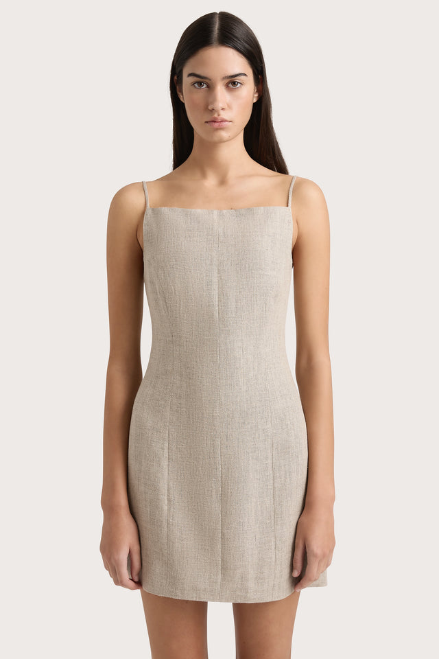 Poet Mini Dress Oatmeal