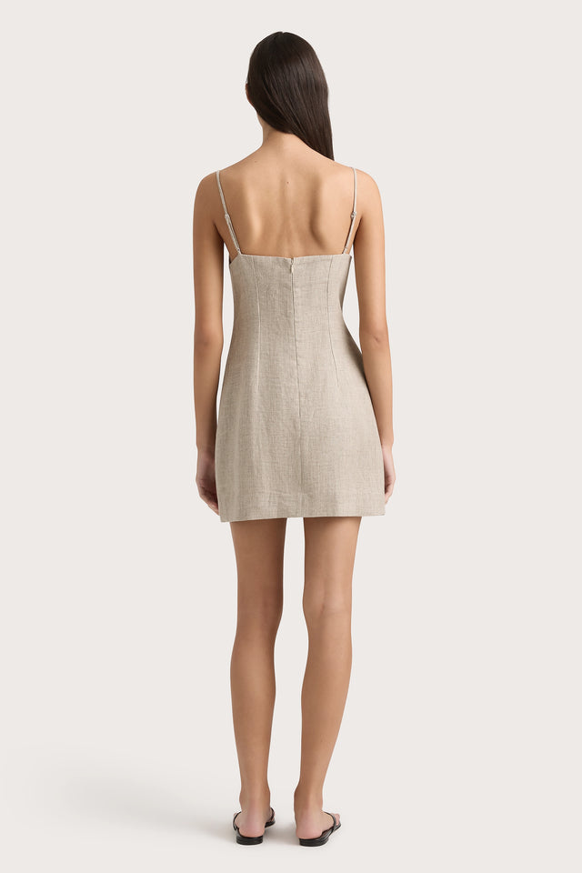 Poet Mini Dress Oatmeal