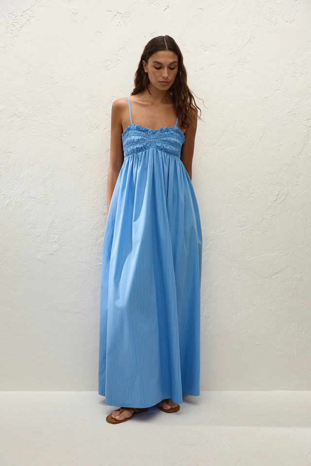 Presa Maxi Dress Mico Pinstripe Azul, XS / Mico Pinstripe - Azul Presa Maxi Dress Mico Pinstripe Azul, XS / Mico Pinstripe - Azul
