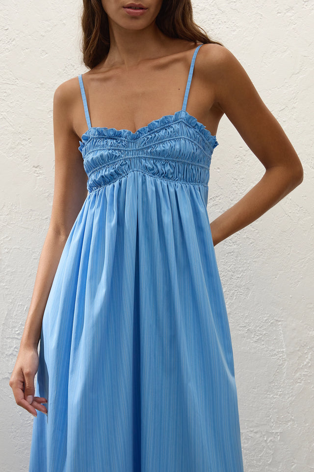 azules maxi dress Toperth Navy Cascading Ruffle Wrap Slit Maxi Dress Toperth