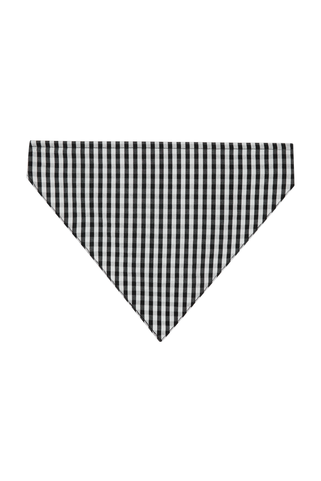 Lucia Head Scarf Black Textured Gingham