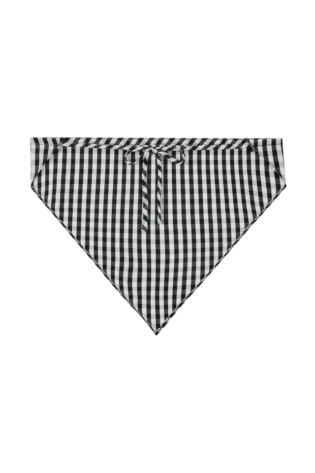 Lucia Head Scarf Black Textured Gingham