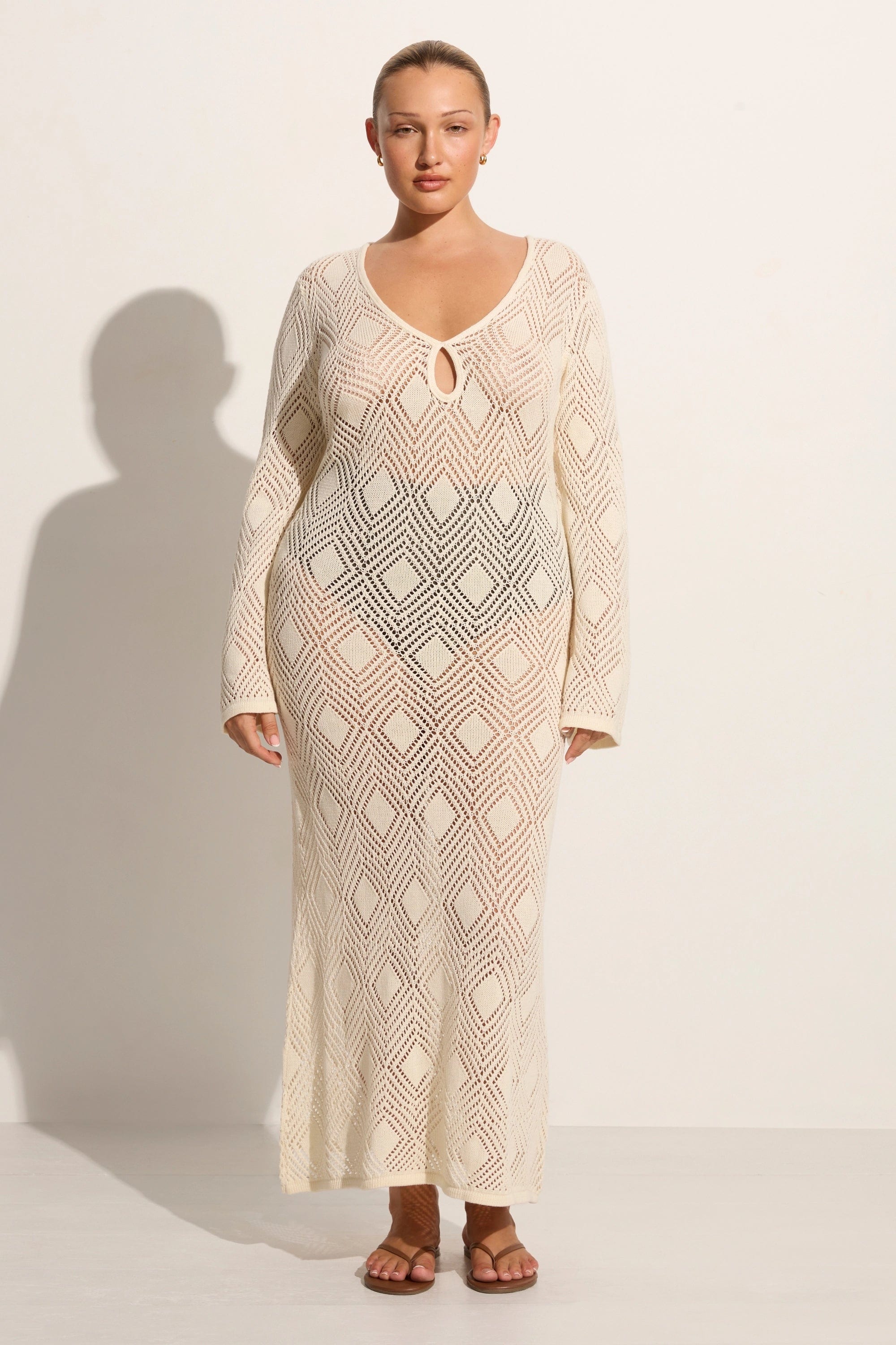 Roma Serena Pointelle Knit Dress Off White - Faithfull The Brand XXL / Off WHITEfaithfull The Brand