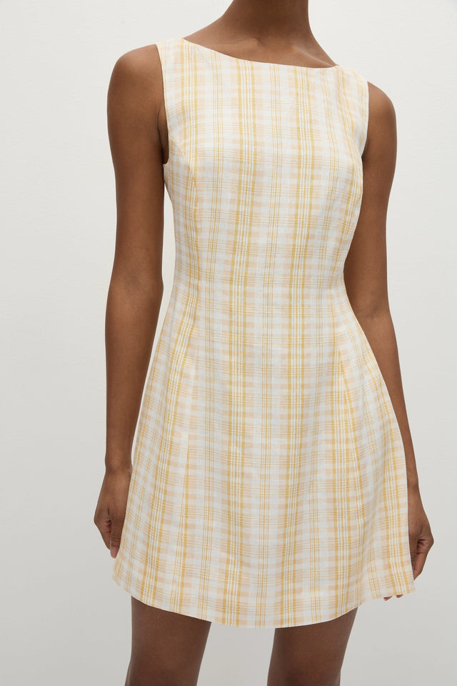 faithfull the brand lydie mini dress Faithfull | Women's Lydie Mini Dress Piato Check - Final Sale