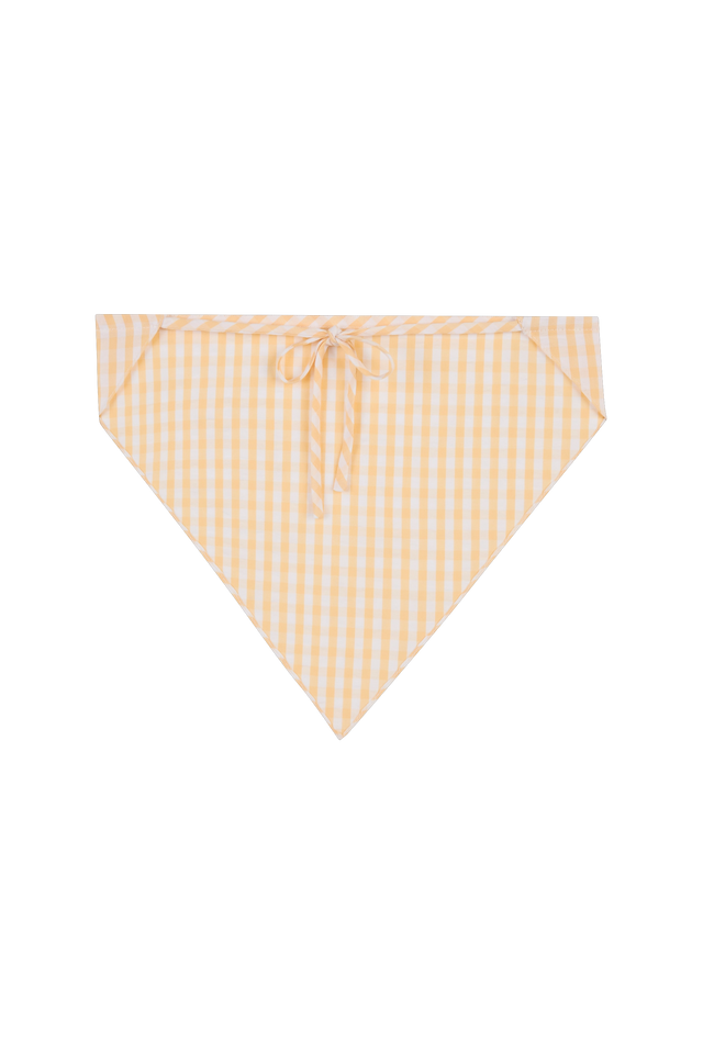 Lucia Head Scarf Butter Textured Gingham