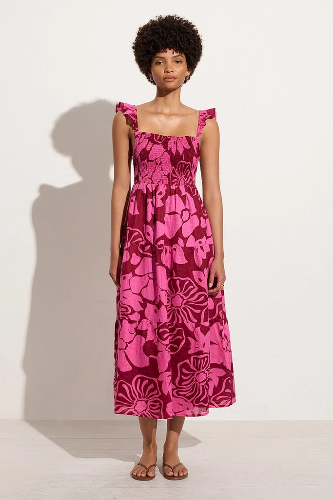 Floral floaty midi sales dress