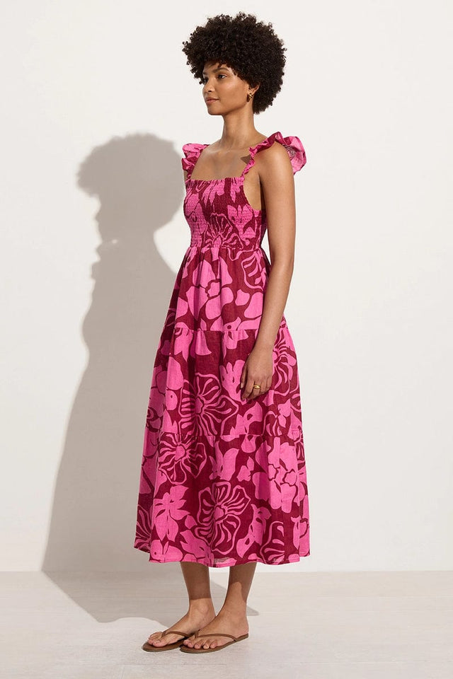 Benito Midi Dress Mica Floral Pink