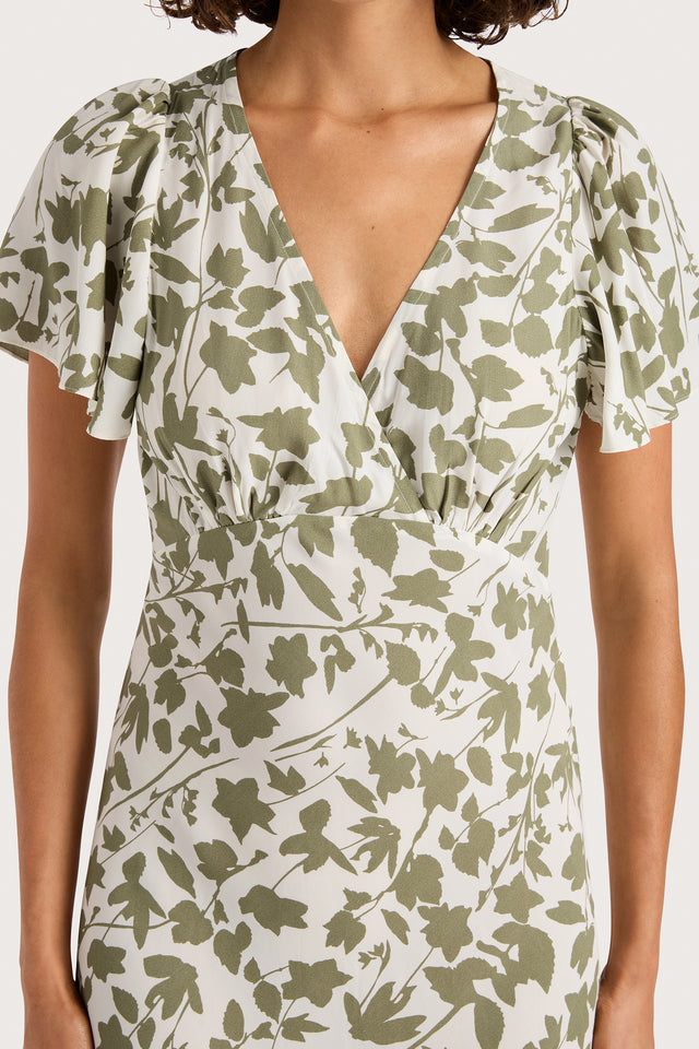 faithfull the brand sage mini dress Lilou Mini Dress Poplar Sage