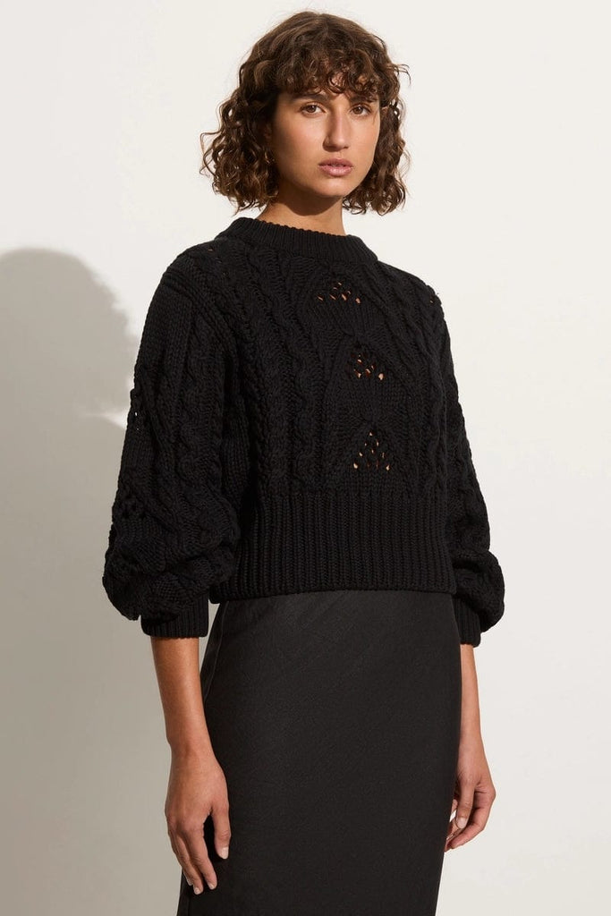 Black cable knit clearance jumper