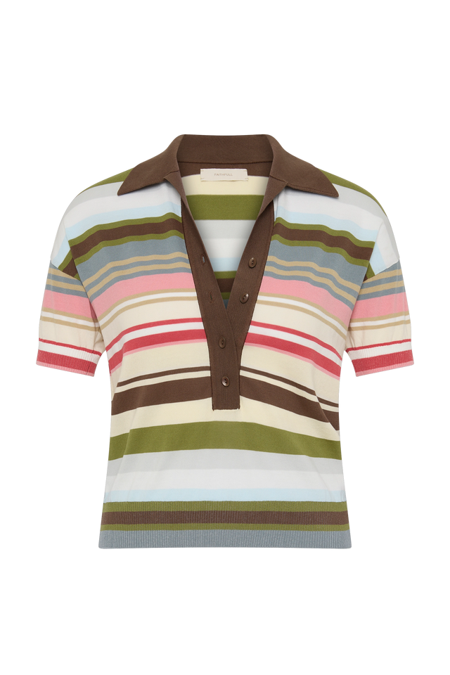 Sable Polo Shirt Meleu Stripe Multi