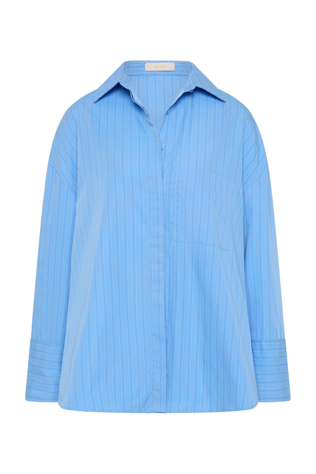 Clemente Shirt Mico Pinstripe Azul