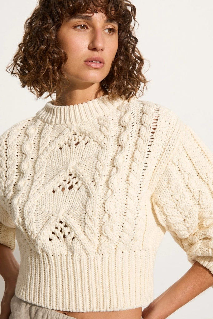 Alanna Knit Jumper Off White Faithfull the Brand