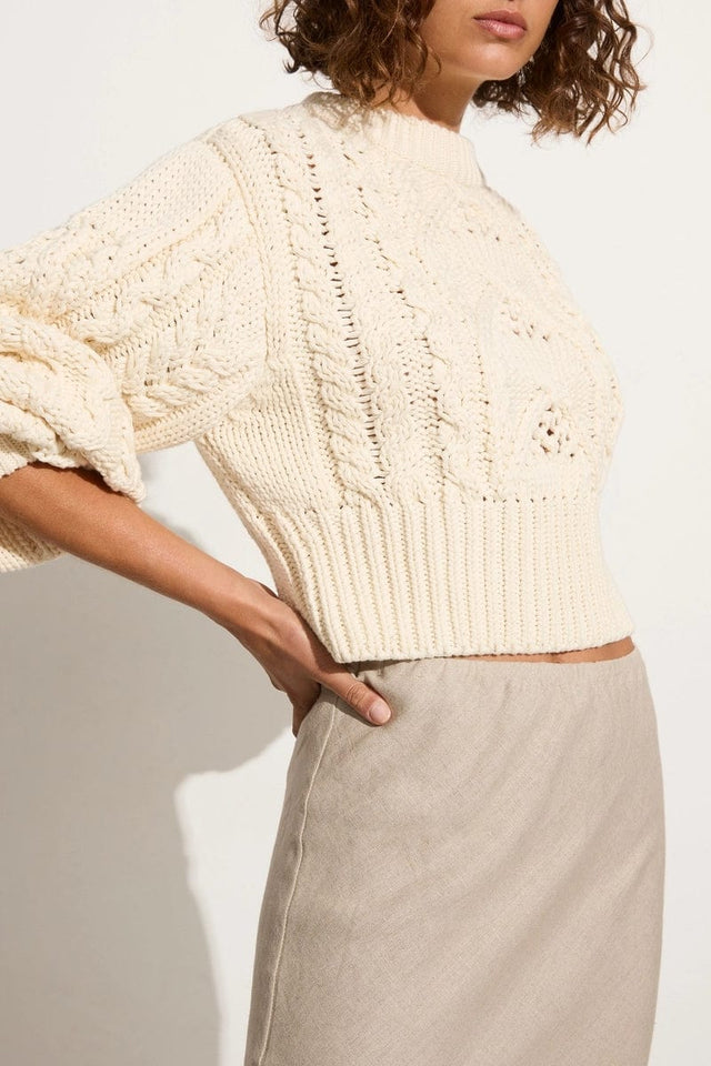 Faithfull Women s Alanna Knit Jumper Off White Final Sale L