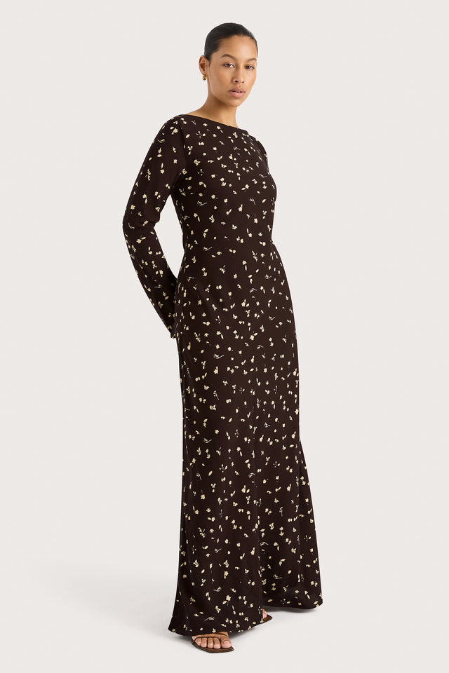 Lilou Maxi Dress Clover Brown