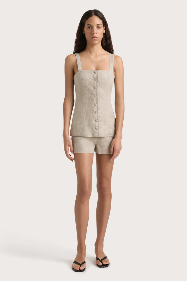 Lila Mini Short Oatmeal