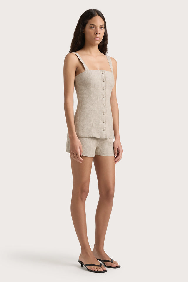 Lila Mini Short Oatmeal