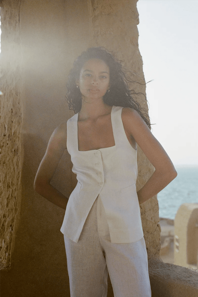 Maya Vest White - Faithfull the Brand