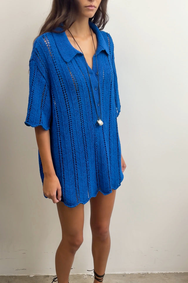 Luis Polo Top Cobalt
