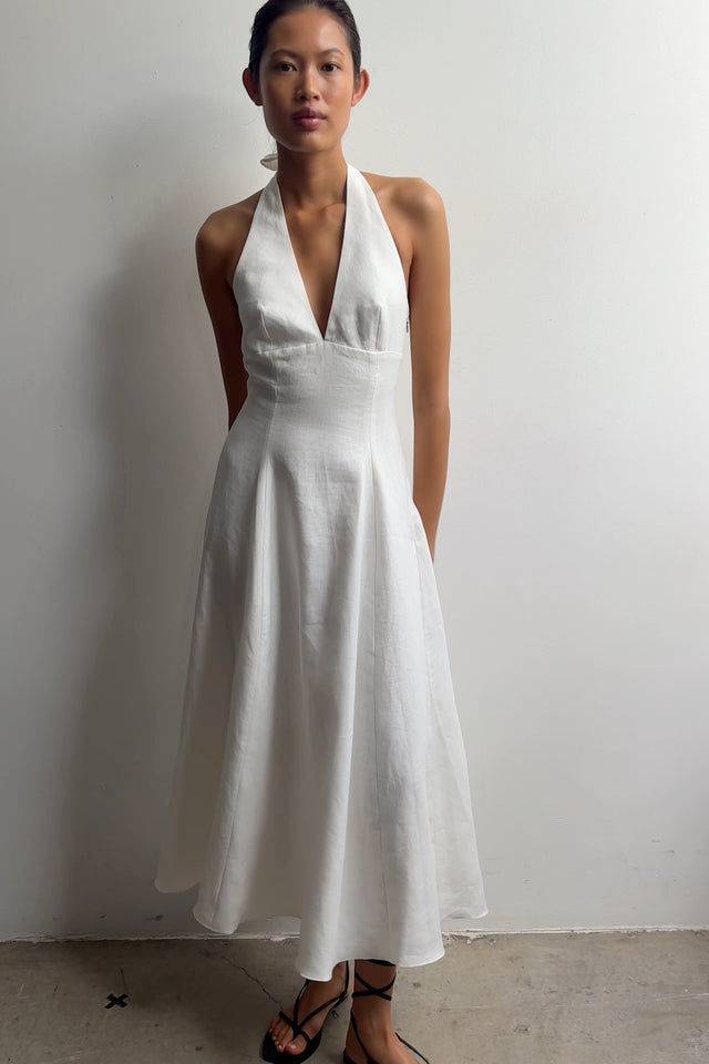 Marais Midi Dress White