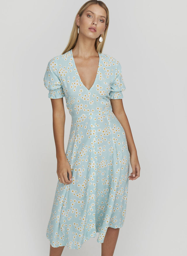 Zhoe Floral Print Ari Midi Dress  - Final Sale